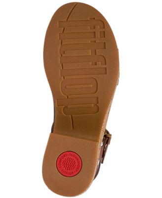 Women's Plattforms V-Weave Heeled Ankle-Strap Sandals