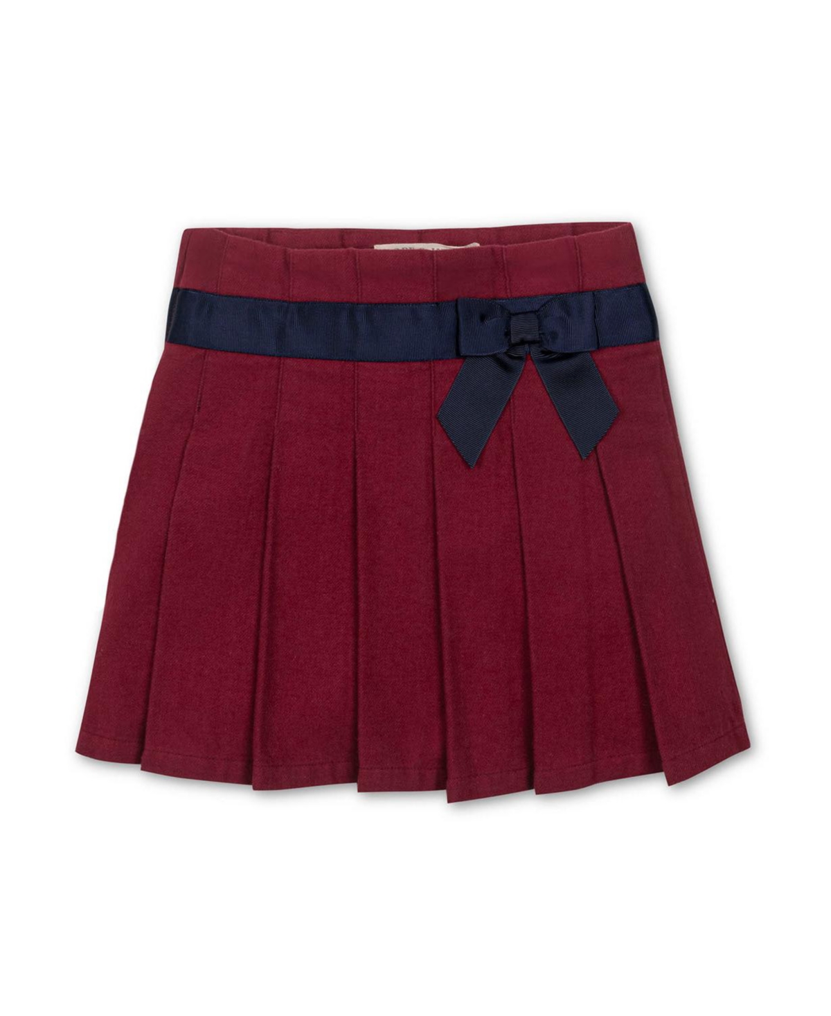 Hope & Henry Little and Big Girls' Organic Brushed Cotton Pleated Skirt with Bow