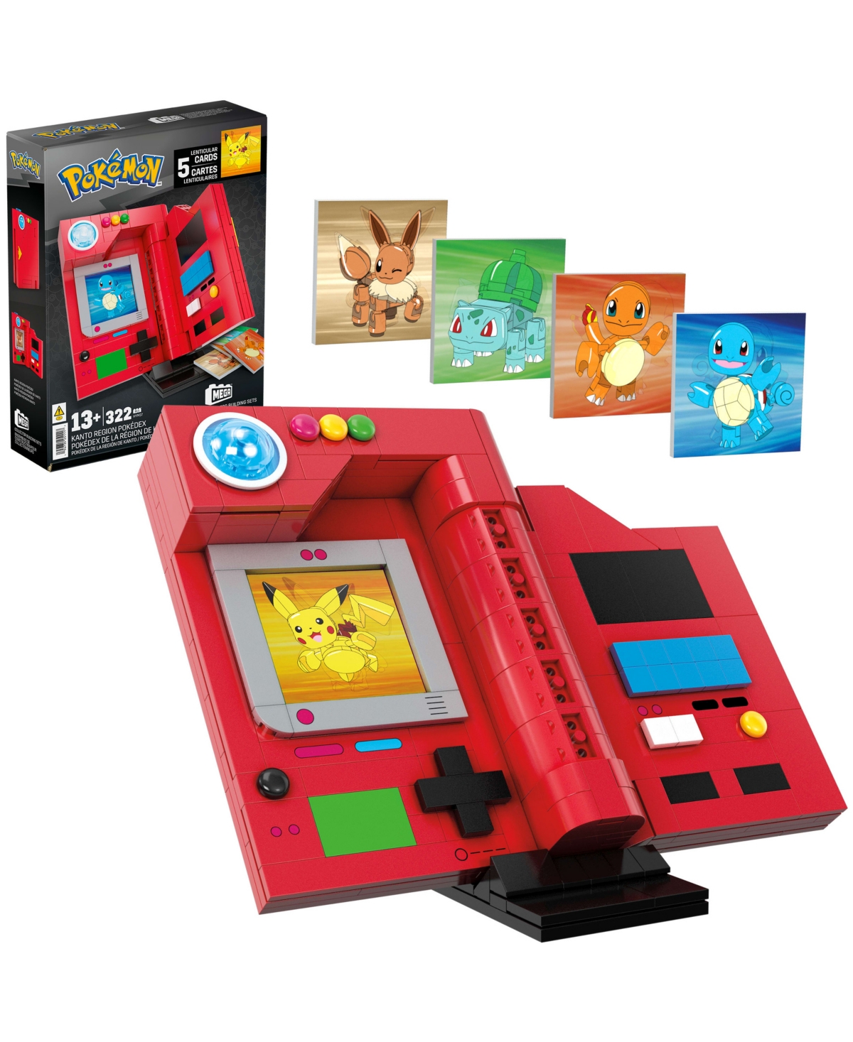 Mega Construx Pokemon Kanto Region Pokedex Building Kit In Multi