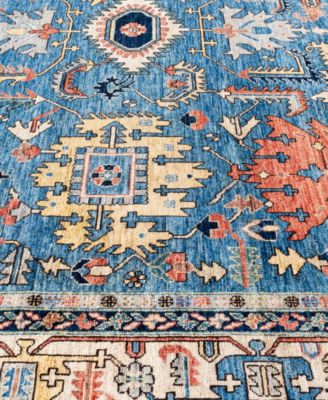 Adorn Hand Woven Rugs Serapi M0103 84 Rug Collection In Blue