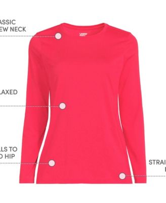 Women's Tall Supima Cotton Long Sleeve Crewneck T-Shirt