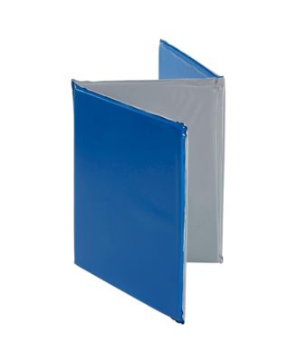 RestZone Everyday Folding Rest Mat, 3-Section, 1in, Blue/Grey, 5-Pack