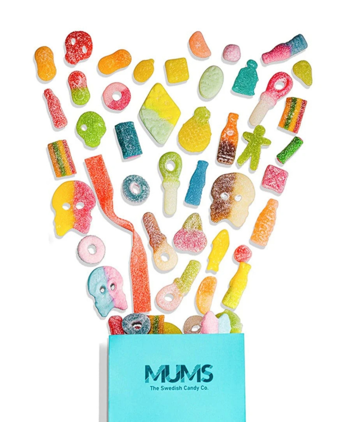 Mums Sour Swedish Candy Mix With Bubs, 22 oz In Transparent