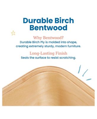 Bentwood Chalkboard Table and Curved Back Chair Set - Natural