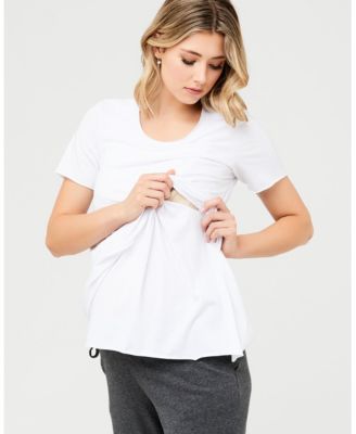 Raw Edge Nursing Short Sleeve Top