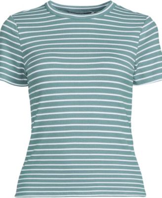 Women's Drapey Rib Fitted Short Sleeve T-Shirt