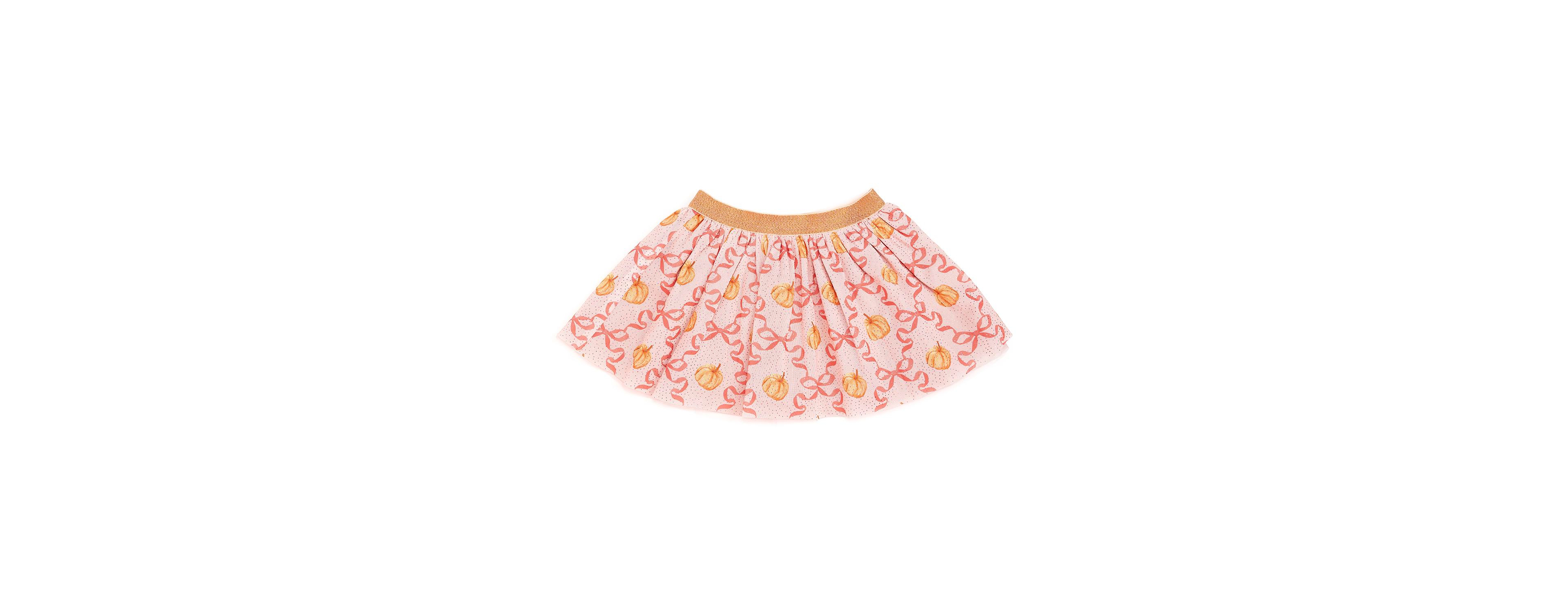 Sweet Wink Little and Big Girls Pumpkin Trellis Tutu Skirt