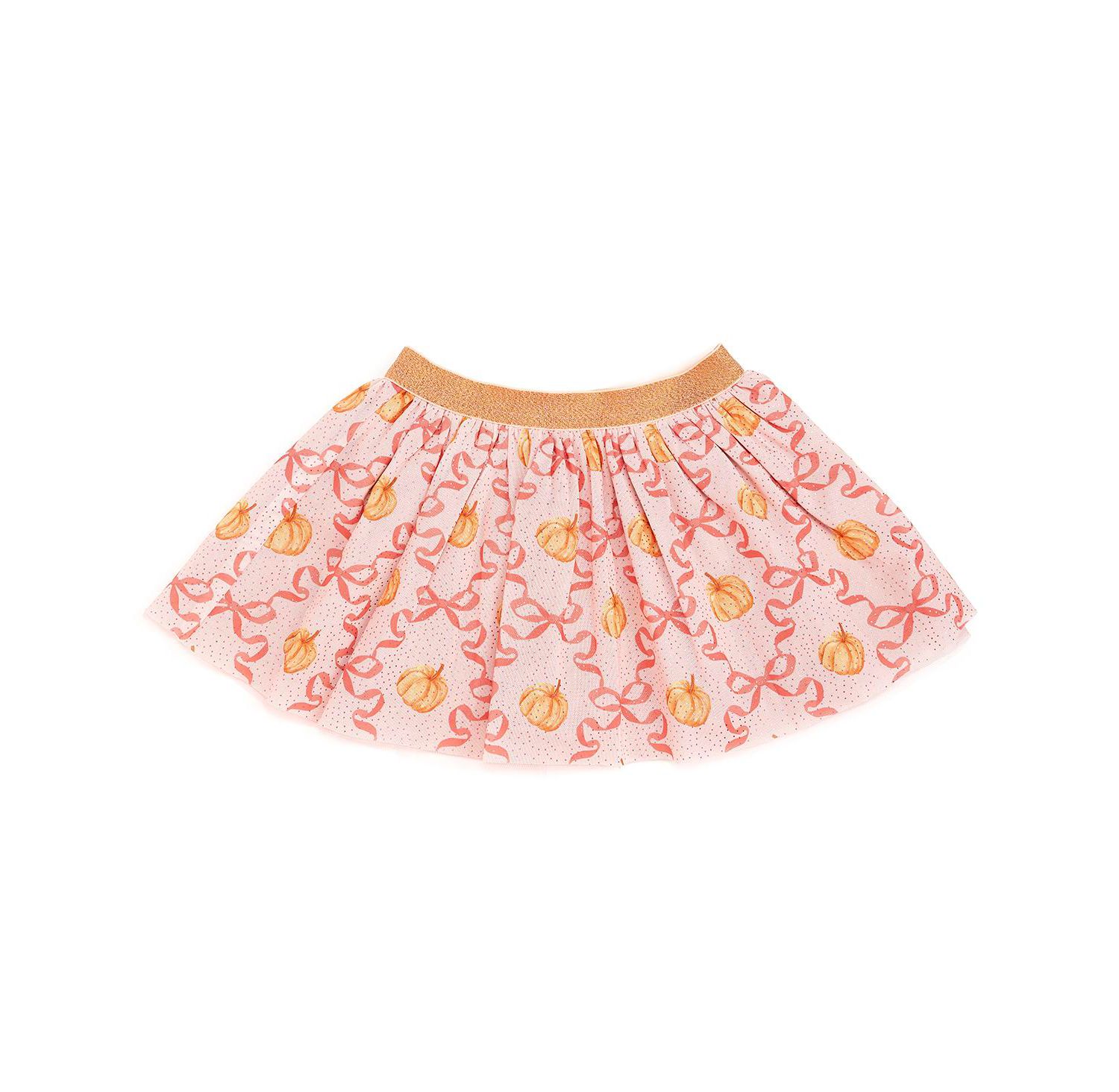 Little and Big Girls Pumpkin Trellis Tutu Skirt