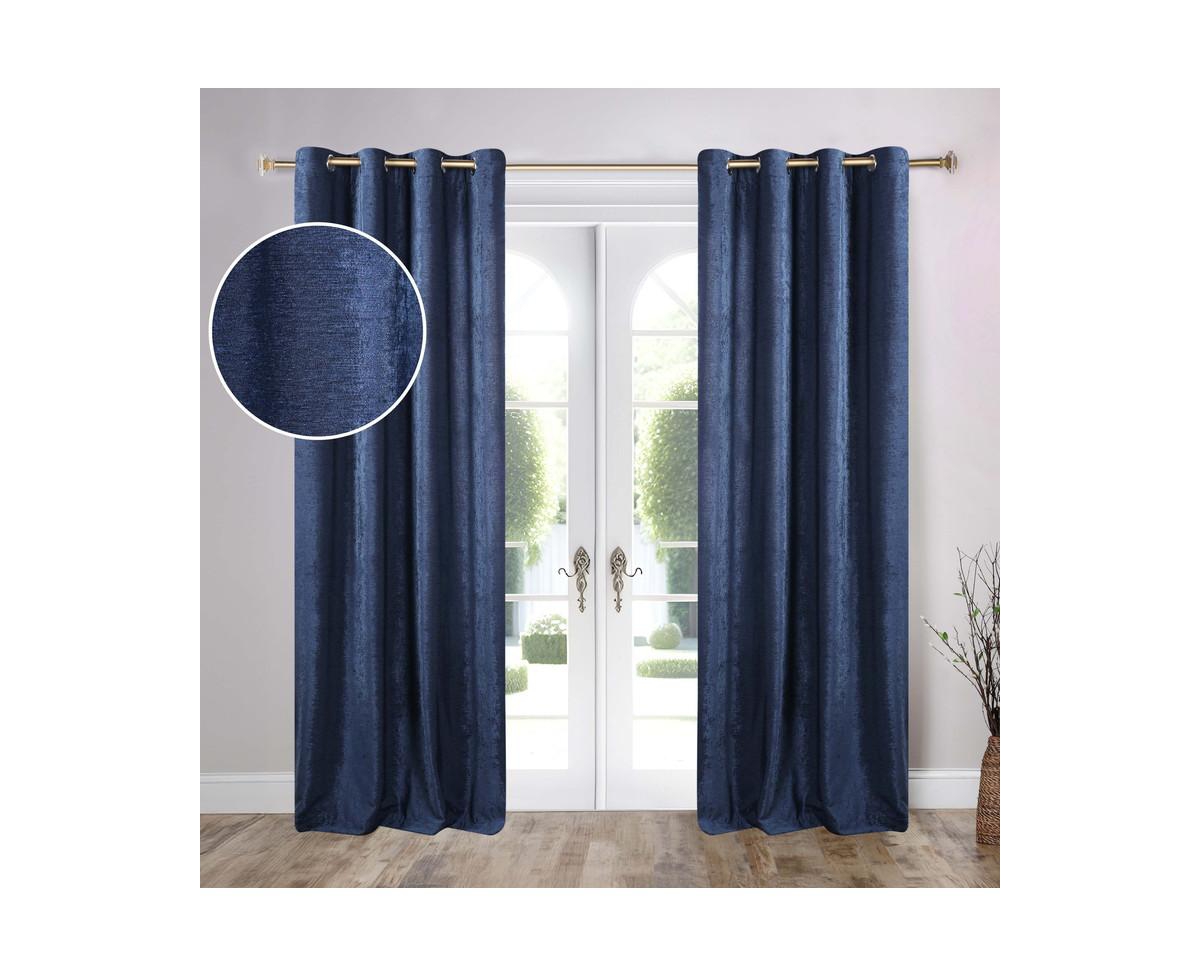 Superior Noor Chenille Semi-Blackout Machine Washable Curtains, Set of 2 Panels
