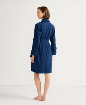 Women's Petite Cotton Terry Knee Length Spa Bath Robe