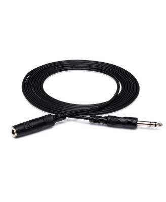 Stereo 1/4" Female Phone to 1/4" Male Phone TRS Headphone Extension Cable, 25'