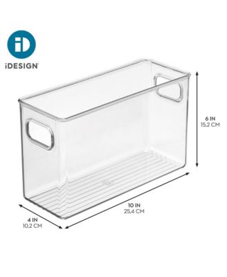 Set of 4 Pantry Storage Bins with Handles - Clear