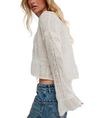 Sweet Love Bell Sleeves Blouse