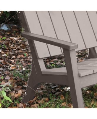 4-Piece Outdoor Patio Conversation Set Weatherproof PP Materials