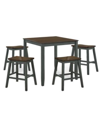 Silva Wood 5-Piece Counter Dining Set