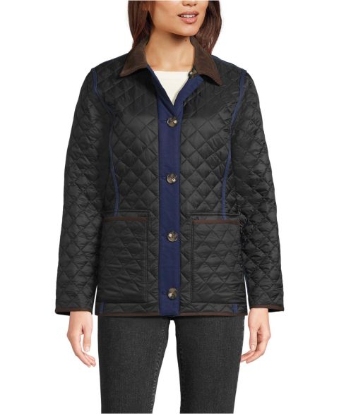 Женские куртки Lands' End Print Reversible Barn Quilted Insulated Jacket