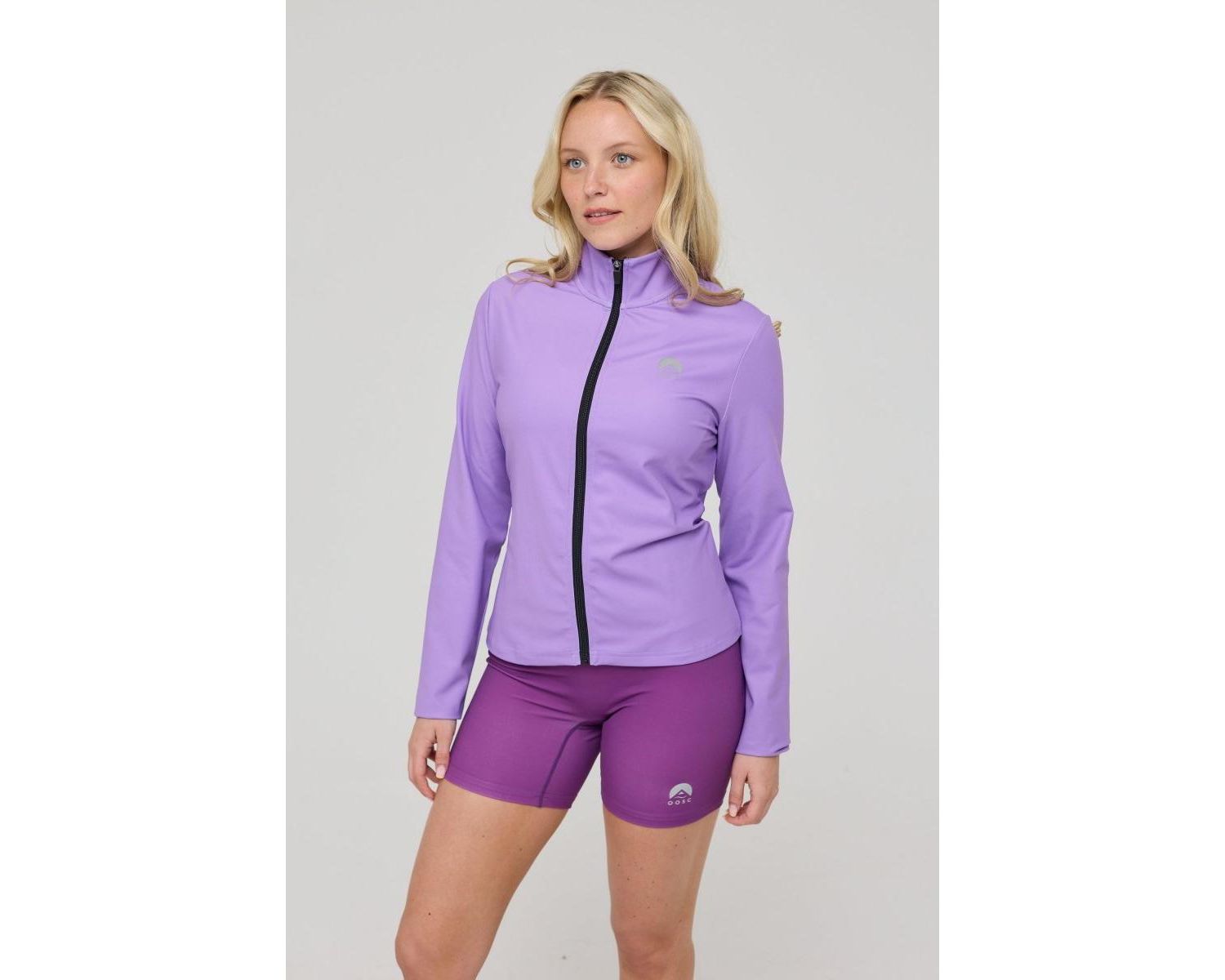 Infinite Cropped Zipped Jacket - Purple