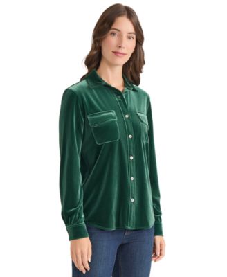 Women's Long Sleeve Velour Shirt