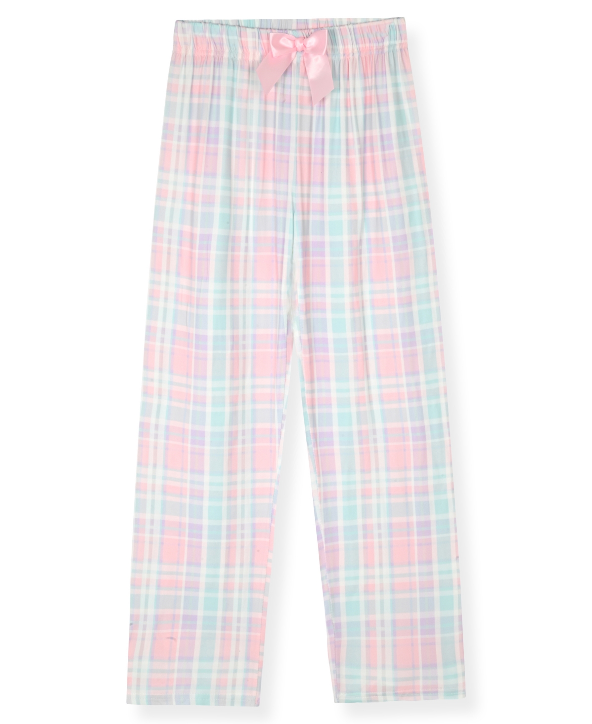 Max & Olivia Little And Big Girls 3-piece Plaid Coat, Pants And Scrunchie Pajama Set In Pink
