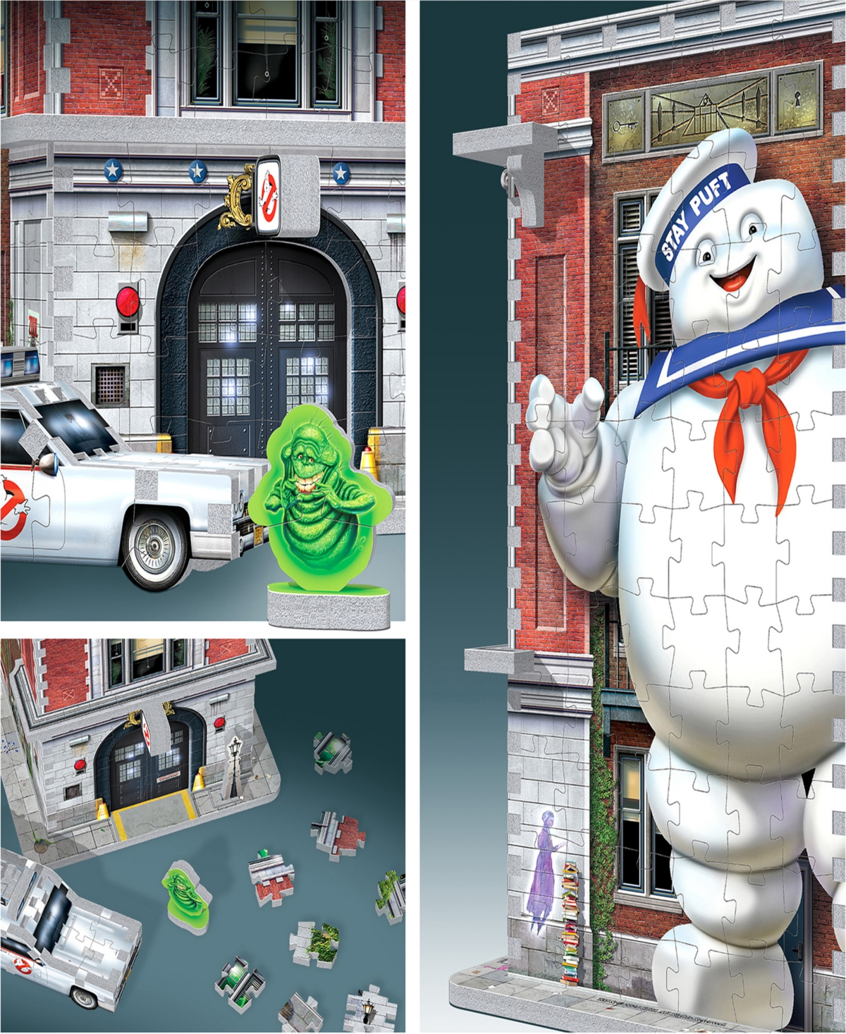 Wrebbit Ghostbusters Firehouse Headquarters 3d Puzzle, 500 Pieces In Multi
