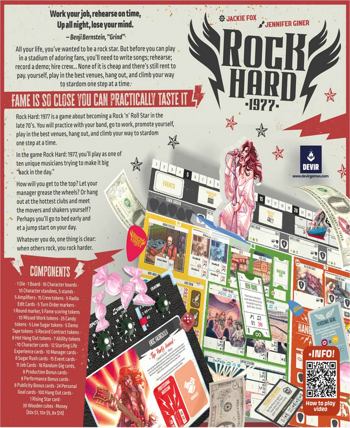 Devir Rock Hard 1977 Board Game In Multi