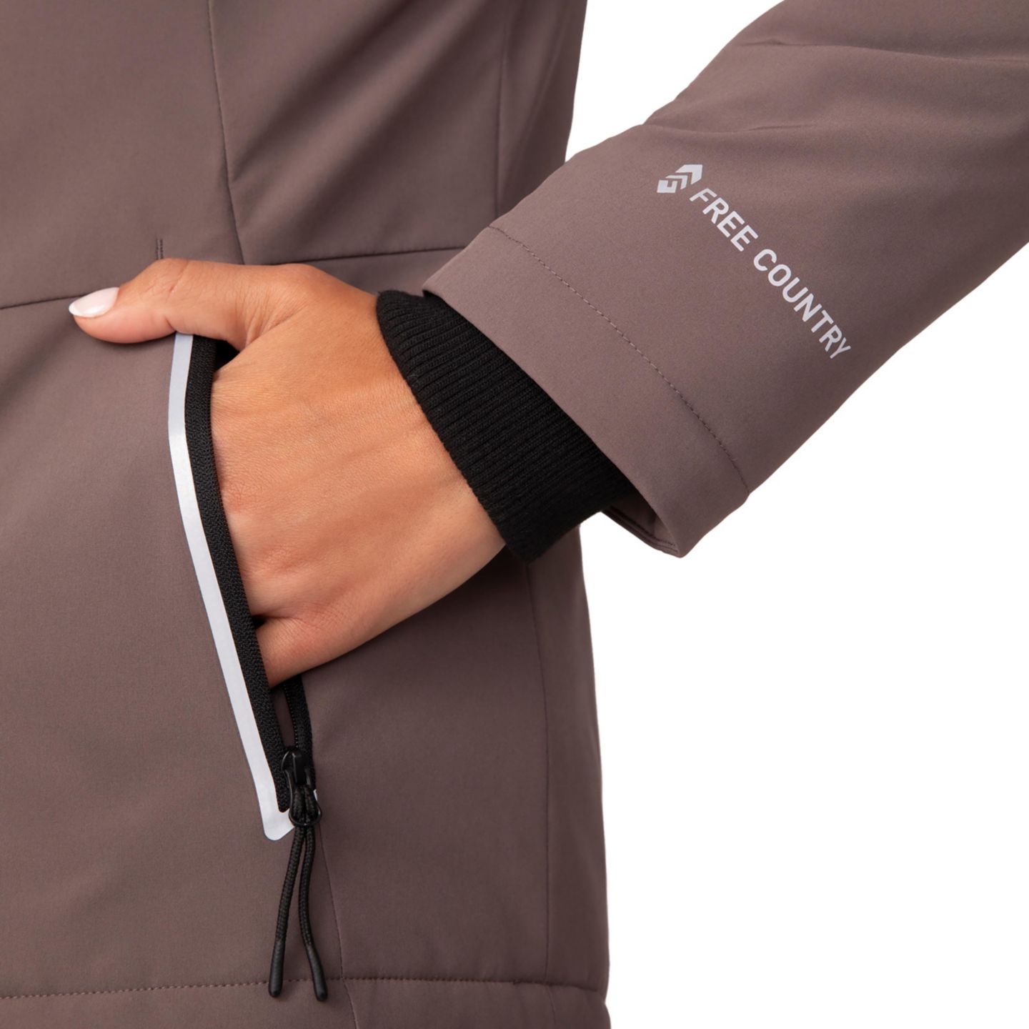 Женская куртка Free Country FreeCycle Thermo Super Softshell II, цвет: Driftwood — фото 6