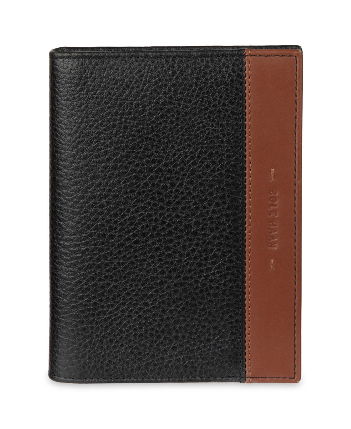 Мужской RFID-двухцветный магнитный кошелек для паспорта с галькой