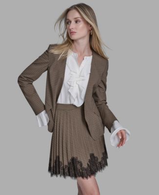 Women's V-Neck Ruffle Hem Jacket