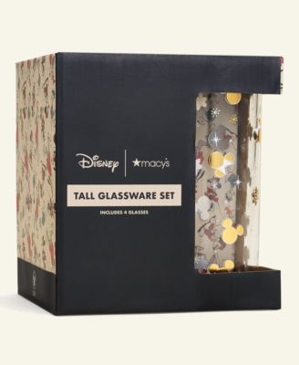 Tall Icon Mickey Mouse Glassware, Set of 4, Macy's Exclusive
