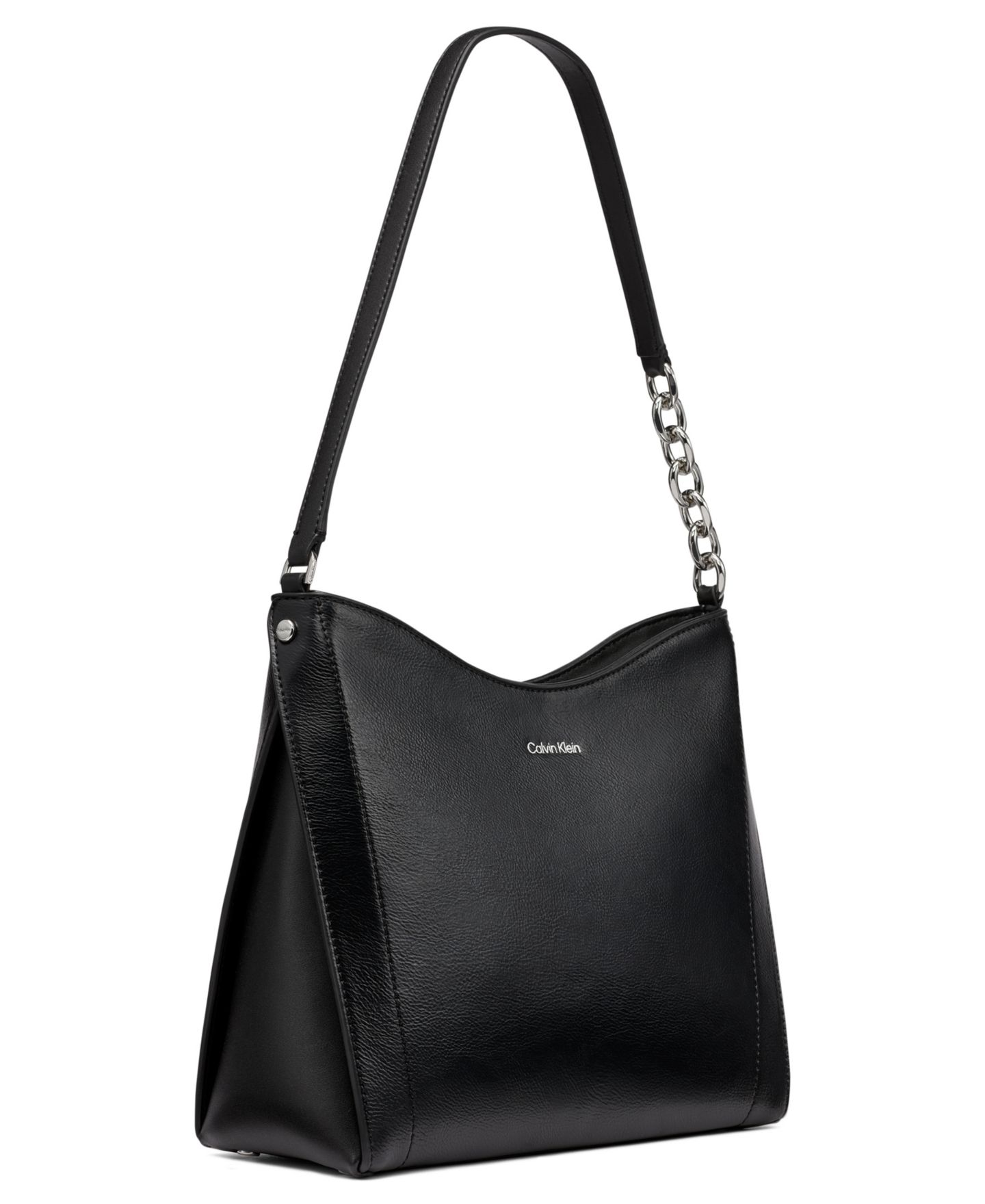 Женская сумка Calvin Klein Nova Top Zipper Chain Shoulder, цвет: Чёрный — фото 3