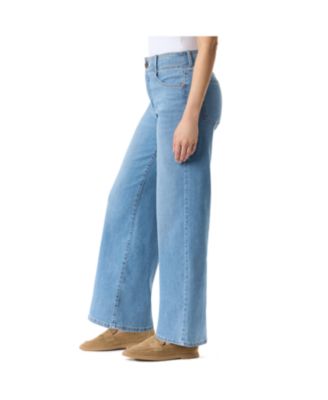 Women's Petite Tummy Sculpt Wide Leg Jeans