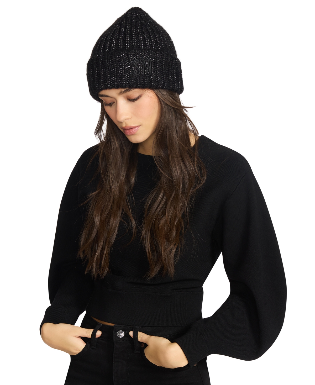 Steve Madden Women's Marled Knit Beanie In Blue