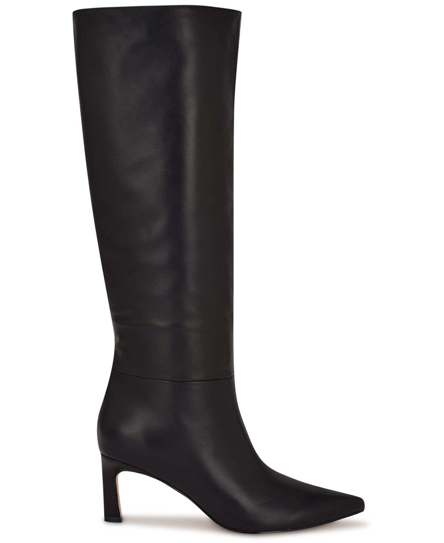 Женские ботинки Nine West Lorthey Tall Stiletto Dress Boots, Regular & Wide Calf, цвет: Чёрный кожаный — фото 2