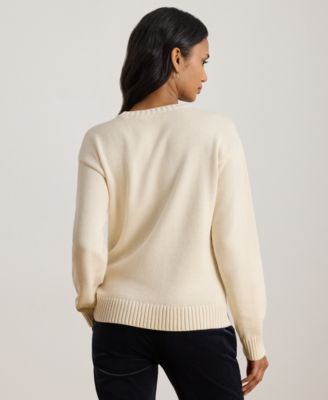 Lauren Ralph Lauren Petite Intarsia Golden Retriever Sweater