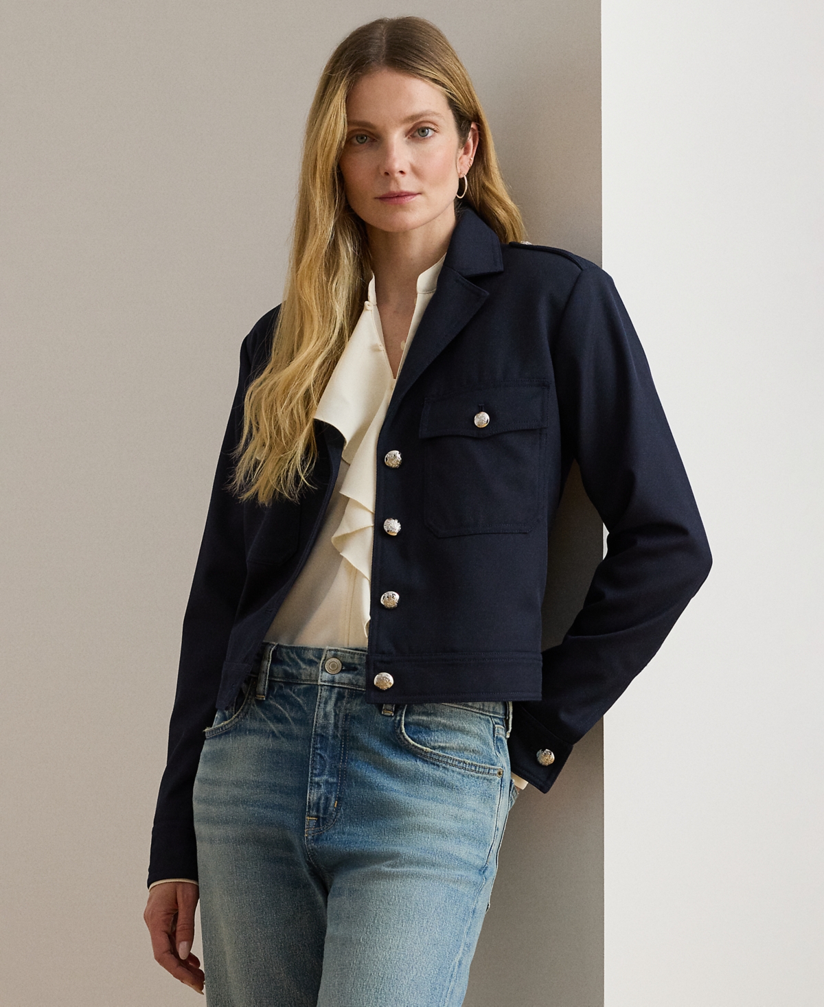 Lauren Ralph Women's Wool Heritage Twill Jacket