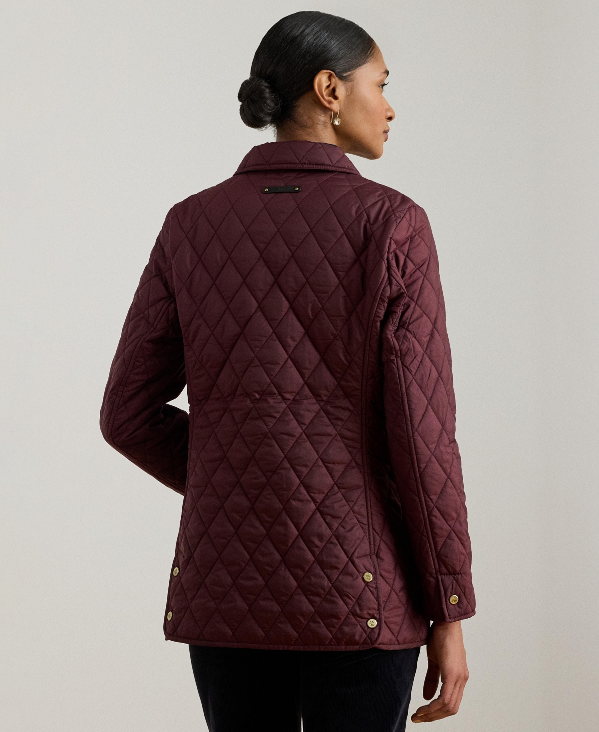 Ralph Lauren Women's Quilted Crest Jacket In Burgundy