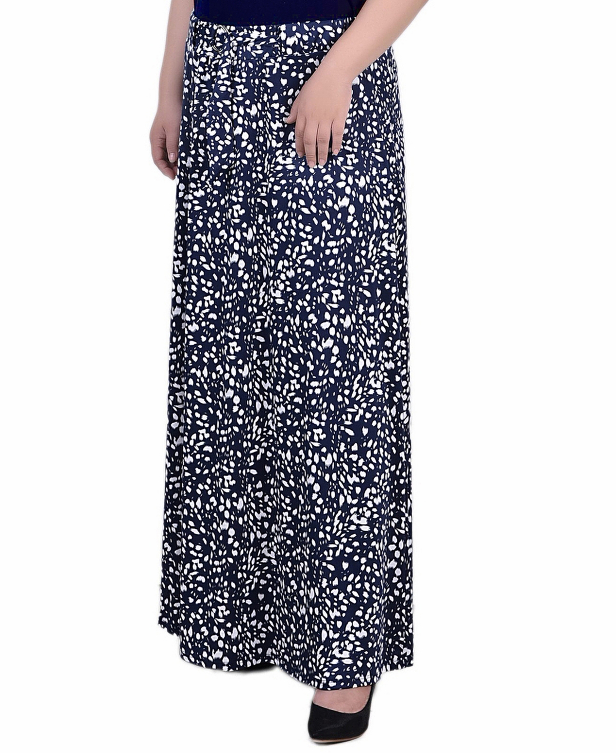 Ny Collection Plus Size Maxi Length Skirt In Black