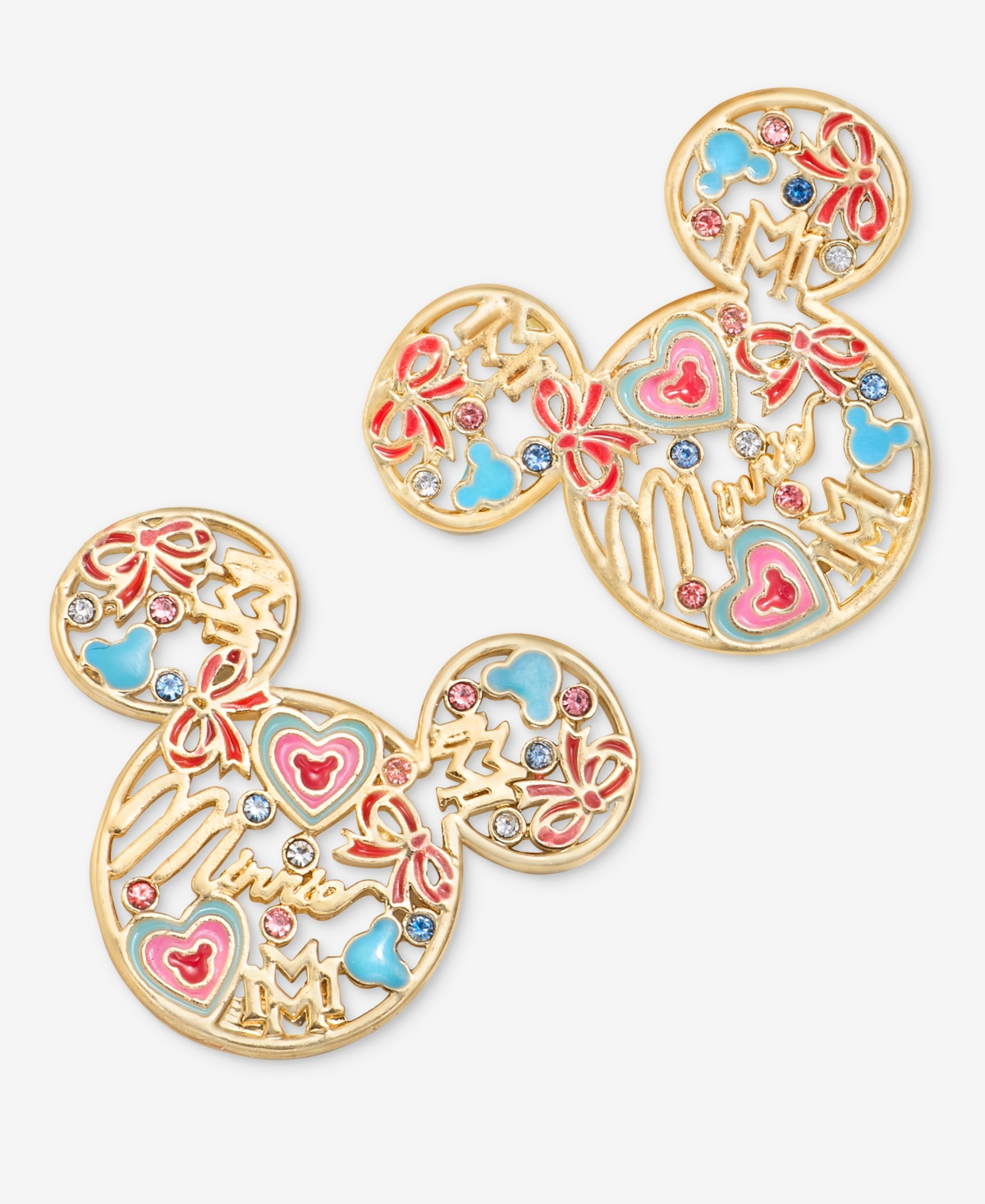 Disney | Macy's Minnie Mouse Motif Statement Earrings, Macy's Exclusive - Gold