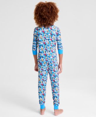 Kids 5-14 Mickey Mouse & Minnie Mouse Parade Balloon Knit Pajamas Set, Macy's Exclusive