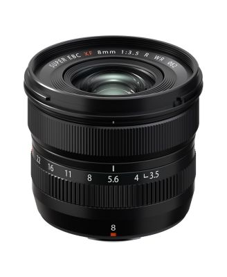 XF 8mm f/3.5 R WR Lens, Black, Bundle with 62mm Filter Kit, Soft Lens Case, Cleaning Kit, Lens Pen Cleaner and Lens Cap Tether