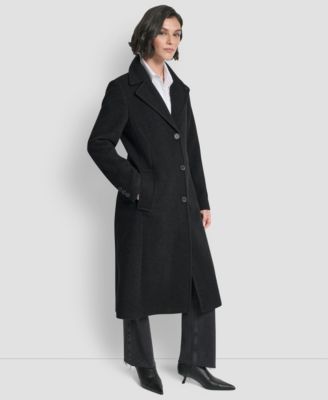 Women's Maxi Boucle Notch Collar Coat