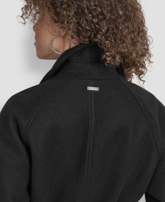 Petite Belted Notch Collar Coat