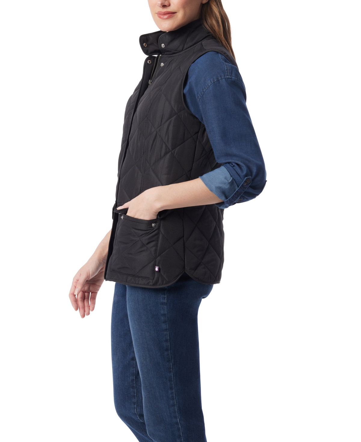 Gloria Vanderbilt Women's Quilted Vest Sleeveless Jacket
