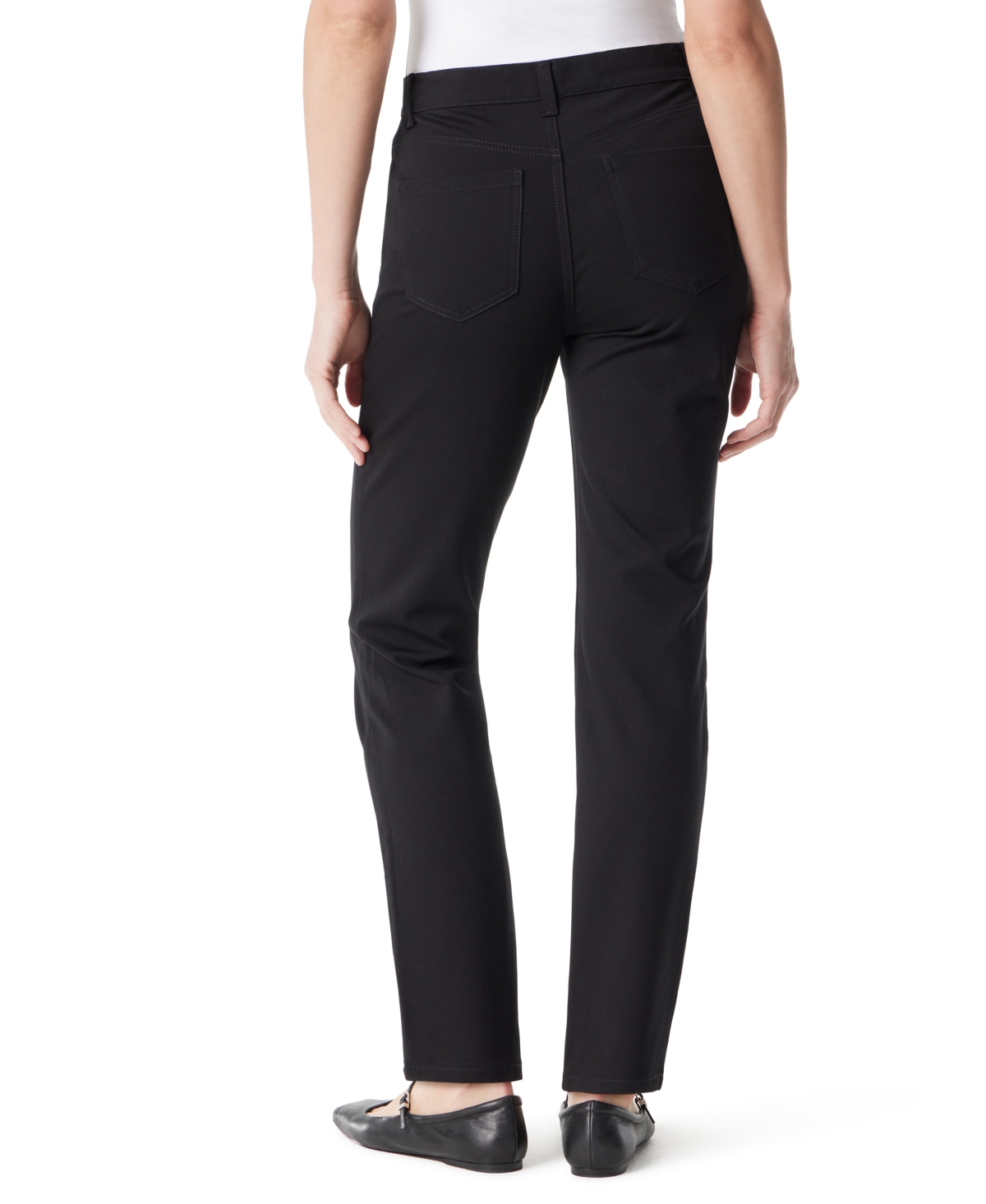 Gloria Vanderbilt Women's Ponte Straight Pants In Black