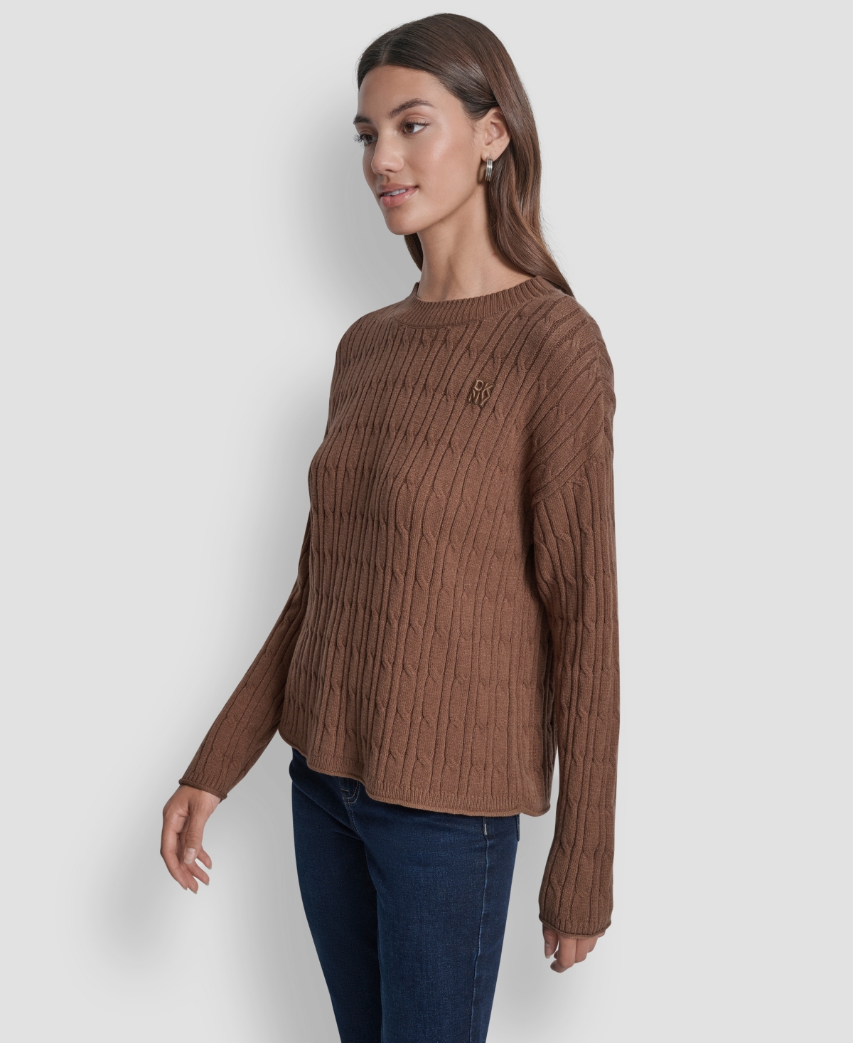 Dkny Jeans Women's Crewneck Sweater In Brown