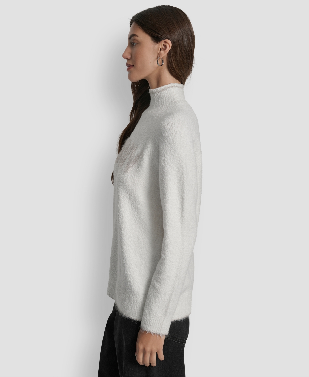 Dkny Jeans Women's Tinsel Logo Detail Sweater In Multi