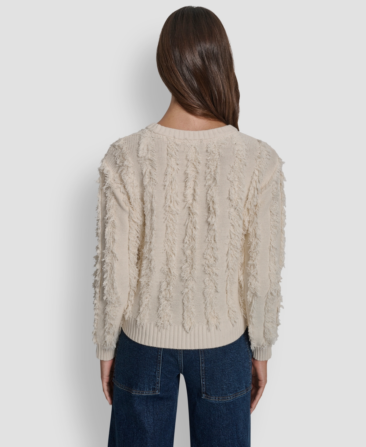 Dkny Jeans Women's Long Sleeves Sweater In Neutral