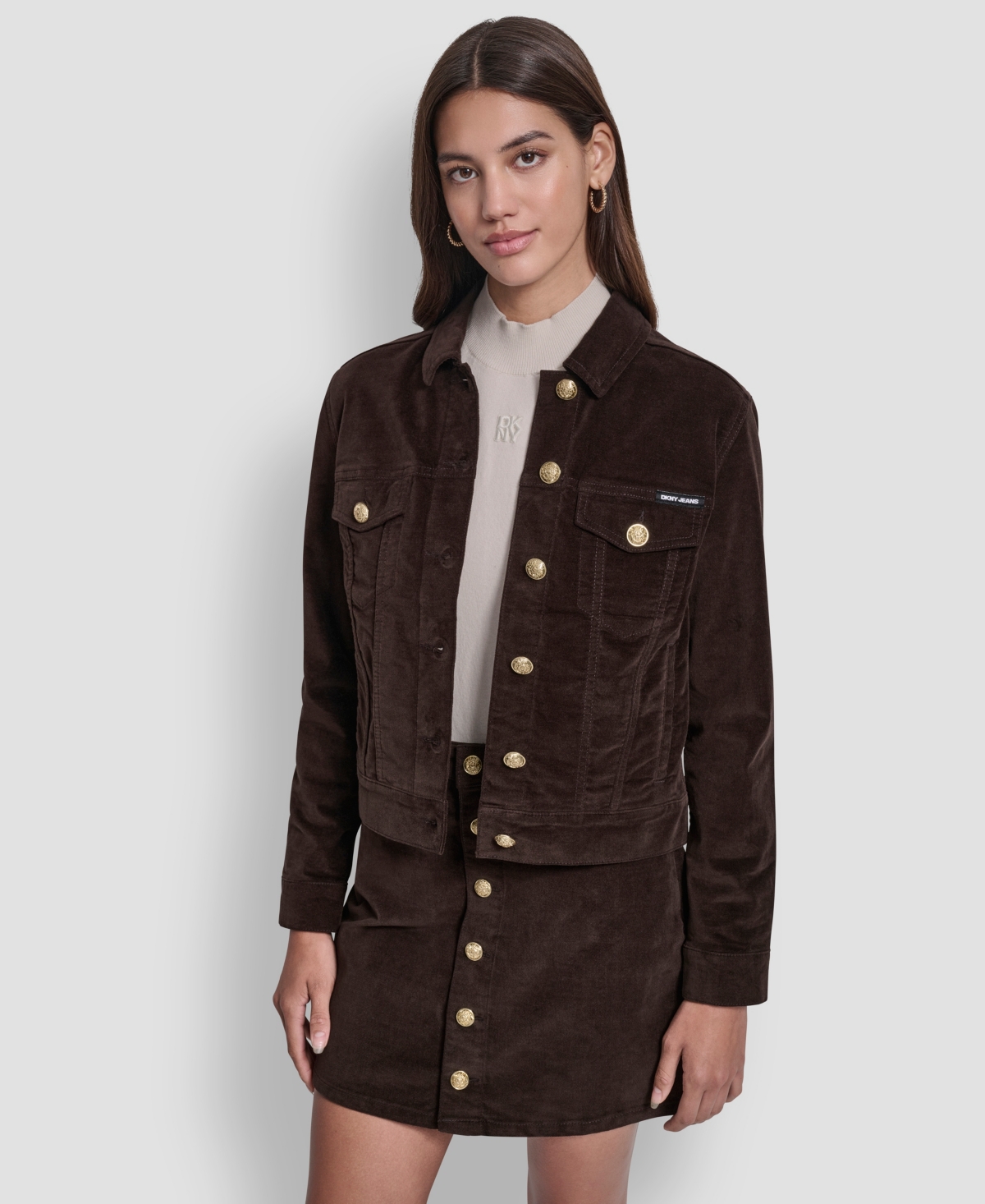 Dkny Jeans Women's Trucker Jacket In Brown