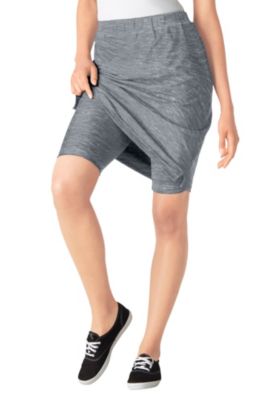 Plus Size Stretch Cotton Skort