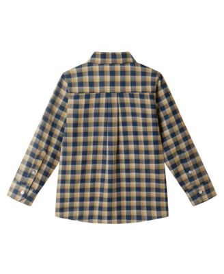 Toddler Boys Toddler/Child Blue Plaid Two Faced Buttondown